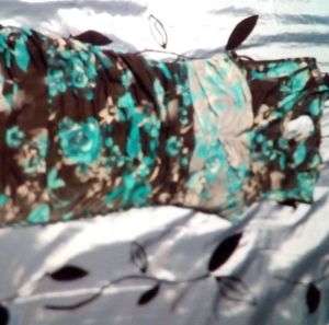 Dress blue black and grey with flowers on size medium